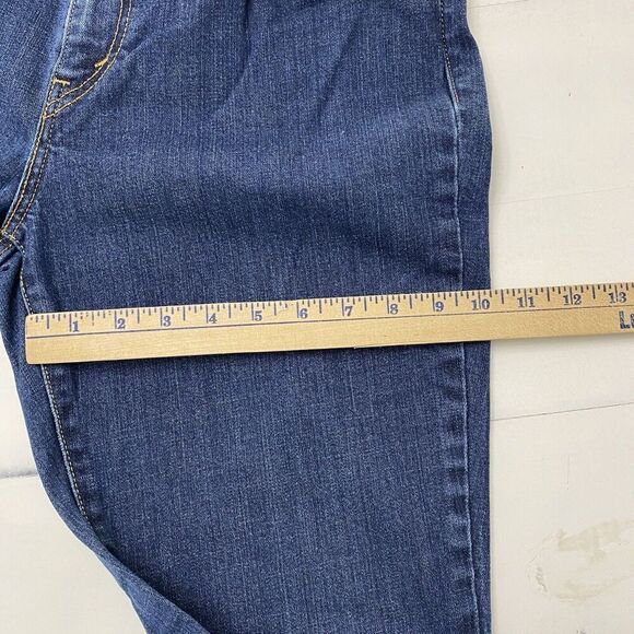Levi 505 Straight Leg Women's  Mid Rise Stretch Denim Blue Jeans No Size Tag - Picture 9 of 15